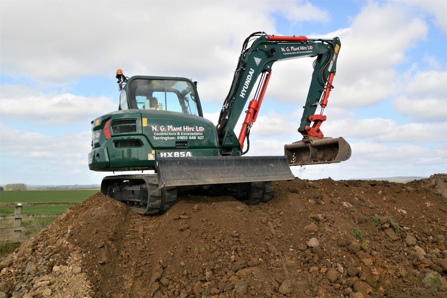 N G Plant Hire takes delivery of first Hyundai HX85A in the UK